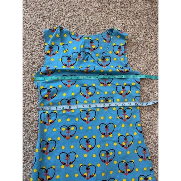 Tracy Negoshian Blue, sleeveless dress, size medium. Blue, yellow & Red. - Picture 7 of 9